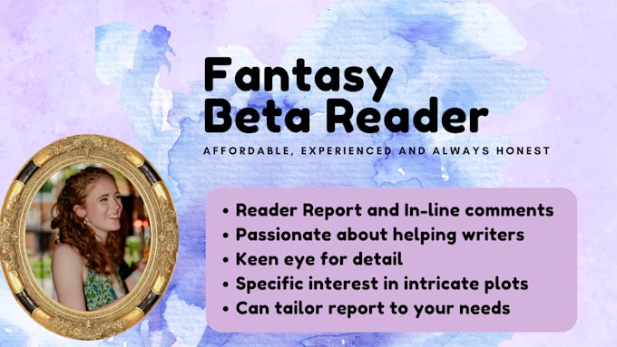 Gig Preview - Beta read your fantasy book with detailed feedback