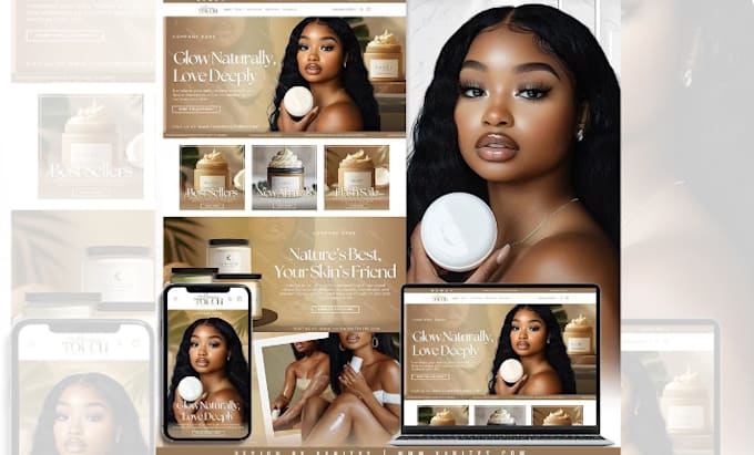 Gig Preview - Shopify store skincare website skincare beauty website skincare shopify cosmetic