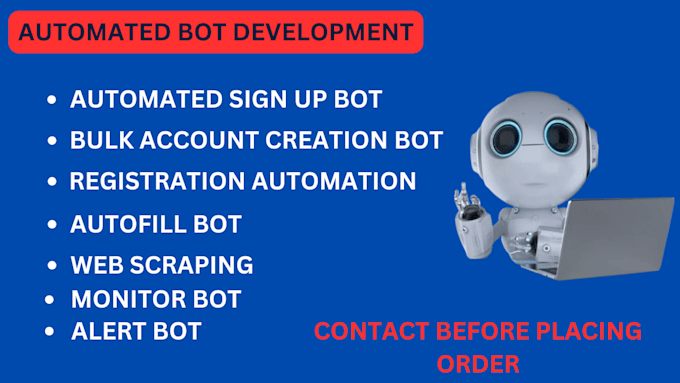 Gig Preview - Do advanced sign up bot, account creation bot, autofill bot, registration bot