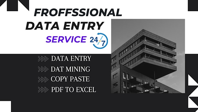 Gig Preview - Do expert data entry, data mining, copy paste, PDF to excel