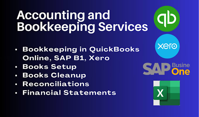 Gig Preview - Setup, cleanup and do monthly bookkeeping using quickbooks online sap b1 xero