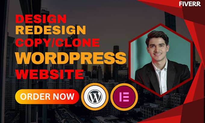 Gig Preview - Design redesign duplicate or copy clone a wordpress website using elementor pro