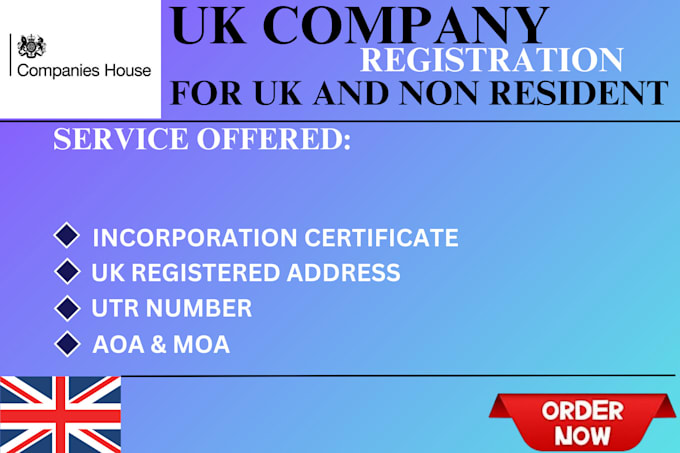 Gig Preview - Do UK ltd company registration, UK company formation, utr, vat registration,eori