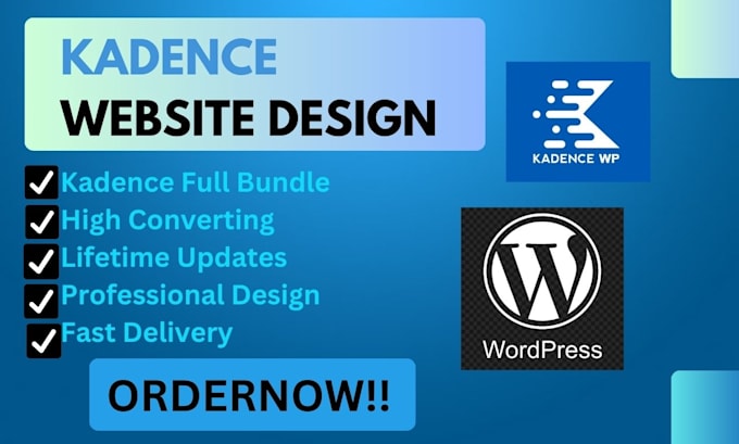 Bestseller - design a wordpress website with kadence gutenberg blocks