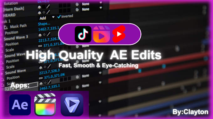 Bestseller - create viral ae video edits for tiktok, youtube shorts, football, anime, movies