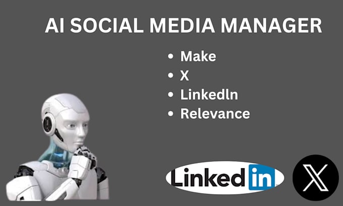 Gig Preview - Ai powered social media manager for xlinkedin youtubeautomate