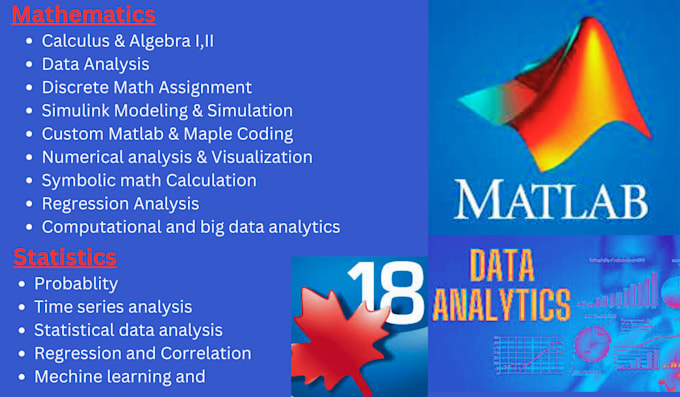 Gig Preview - Be your math expert ,statistical data analysis using matlab and maple