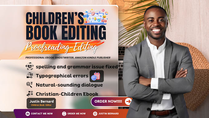 Gig Preview - Proofread, edit your children book editor, proofreader, kid beta reader critique