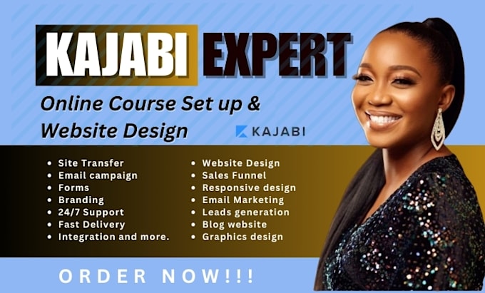 Gig Preview - Set up kajabi online course, kajabi website, teachable