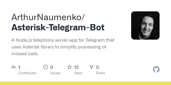 Gig Preview - Create telegram bot for asterisk, call center, 3cx bot, sip trunk