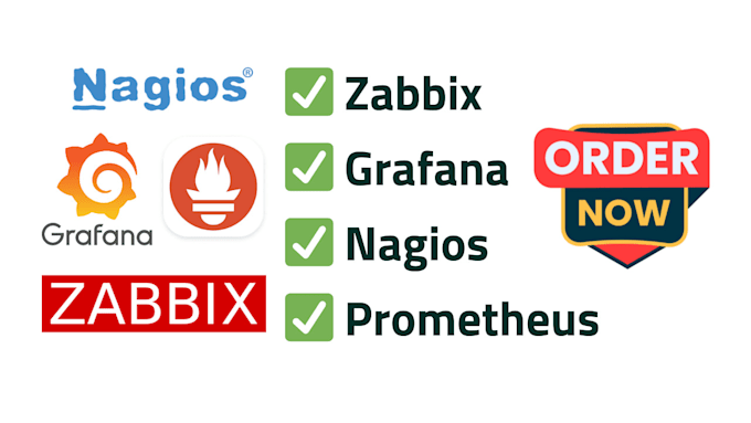 Gig Preview - Install and setup zabbix, grafana, nagios, and prometheus for network monitoring