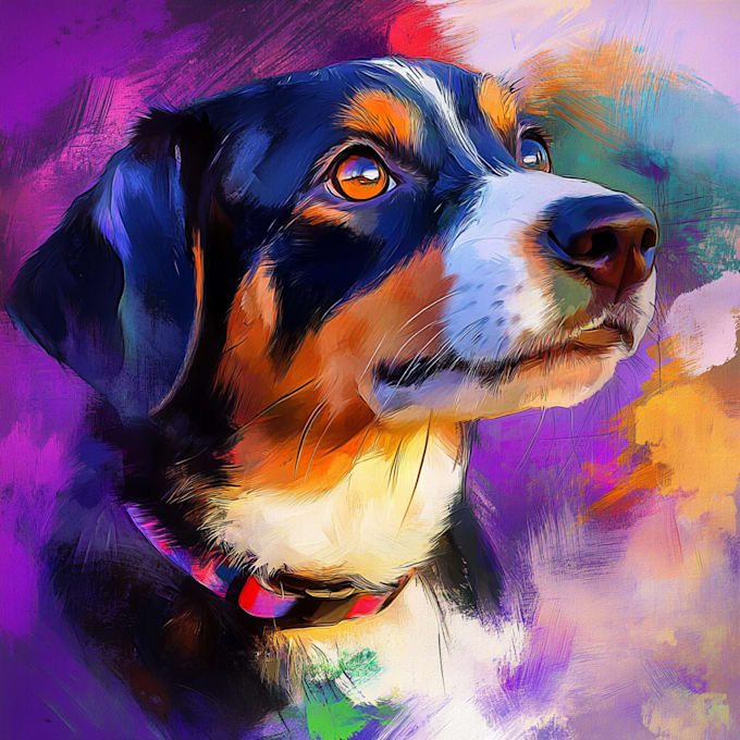 Gig Preview - Draw photo and pet portrait into colorful vector