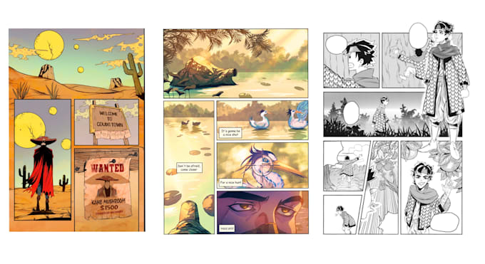 Gig Preview - Create stunning comic book, manga, or webtoon art