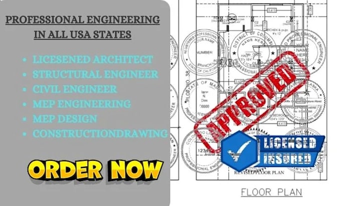 Gig Preview - Structural engineering pe stamp, licensed architect, idaho, illinois, indiana