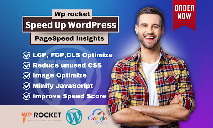 Gig Preview - Install wp rocket and speed up wordpress for google pagespeed insights