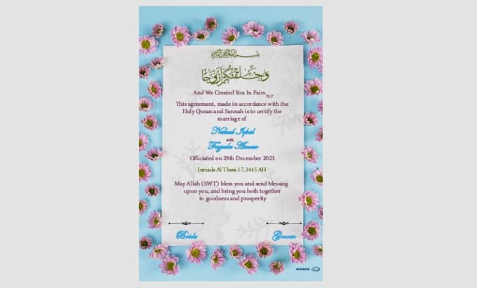 Bestseller - design nikkah certificates, wedding invitation and cards, logo designs