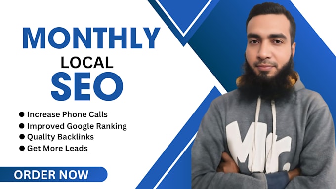 Gig Preview - Do monthly local seo service for google ranking