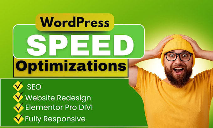 Gig Preview - Provide wordpress website speed optimization