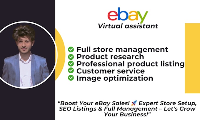 Gig Preview - Be your ebay virtual assistant, full store management