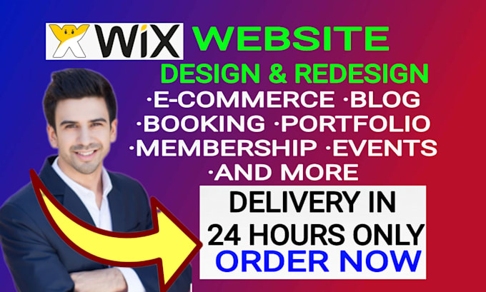 Gig Preview - Redesign wix website ,design wix website, create wix, develop wix website