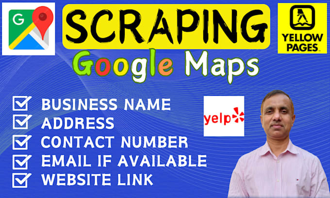 Gig Preview - Scrape google map data for b2b leads, business leads, and email list