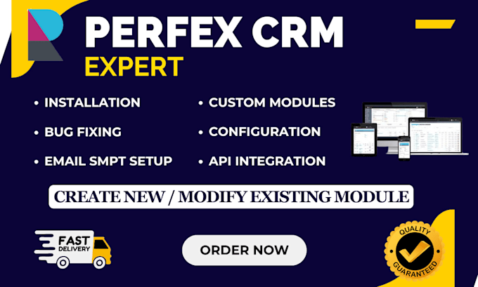 Gig Preview - Create, customize, expertly install, bug fixing perfex CRM modules