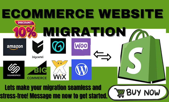 Gig Preview - Do website migration move transfer website migrate to shopify etsy wix new host