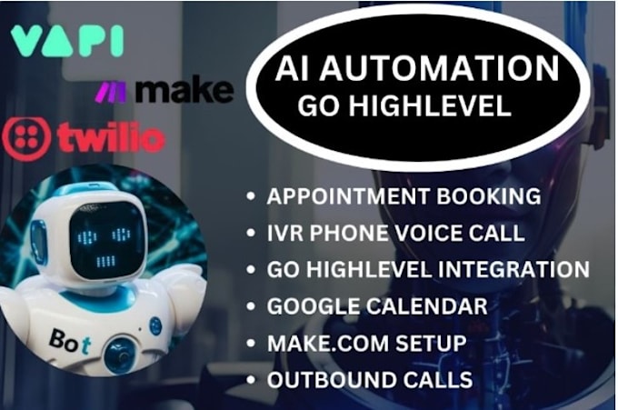 Gig Preview - Custom ai voice agent for inbound and outbound calls on vapi ai, automate n8n ai