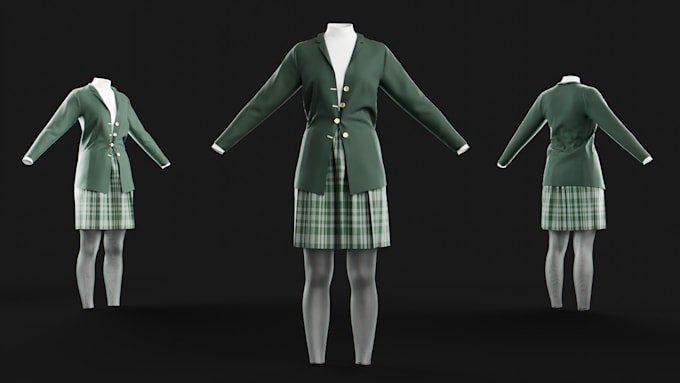 Gig Preview - Custom clothing design, 3d fashion visualization, vintage design 3d HQ rendering