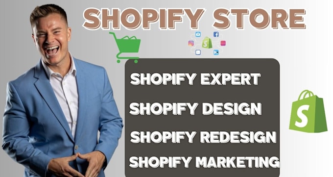 Gig Preview - Design, redesign shopify store or boost shopify dropshipping website