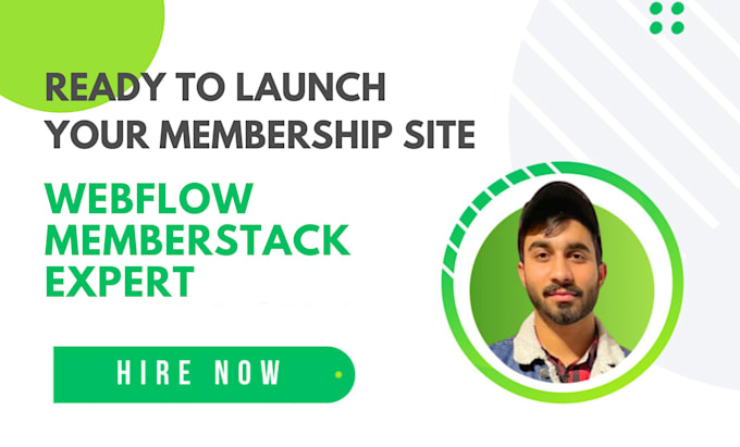 Gig Preview - Build webflow membership website, lms, and subscription website with memberstack