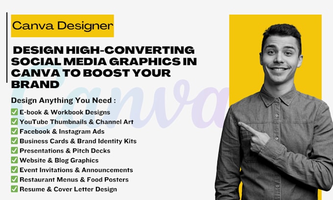 Gig Preview - Design high converting social media graphics in canva to boost your brand