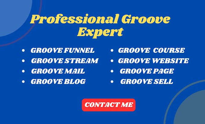 Gig Preview - Build groove funnel groove pages groove kart build sales funnel groove cm mail