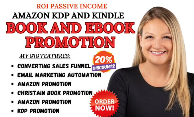 Gig Preview - Do amazon book and ebook promotion, christian book ebook marketing sales funnel