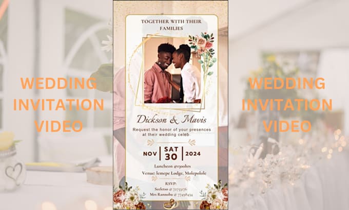 Gig Preview - Create amazing themed wedding invitation video