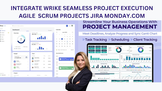 Gig Preview - Integrate wrike seamless project execution agile and scrum projects jira monday