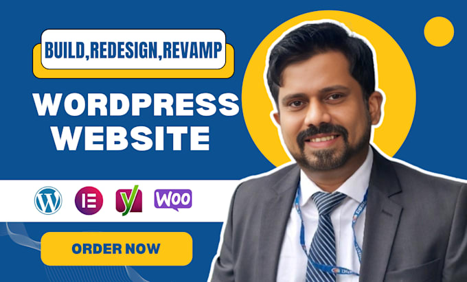 Gig Preview - Build, rebuild, redesign wordpress website design or wordpress elementor website