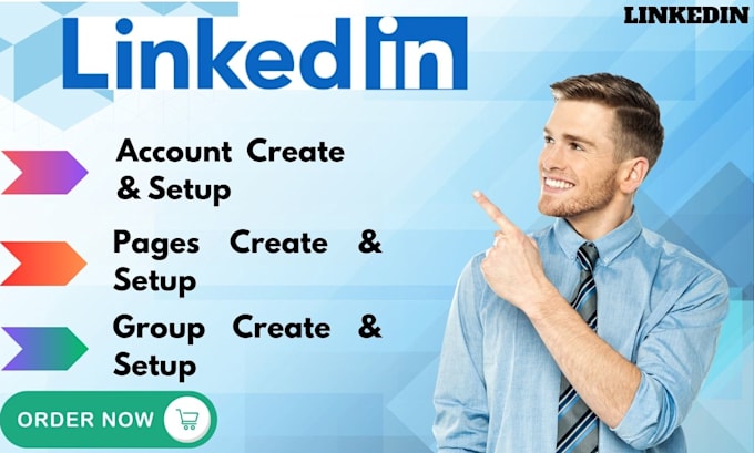 Gig Preview - Linkedin account create and setup, page create and setup