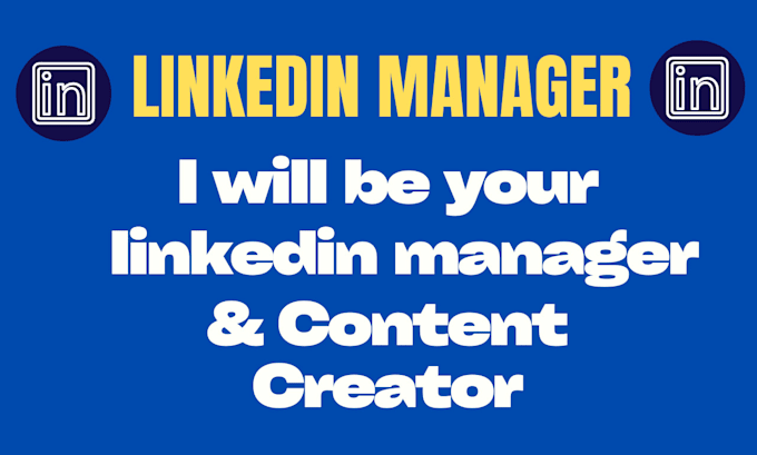 Gig Preview - Be you linkedin manager and content creator, ghostwriter