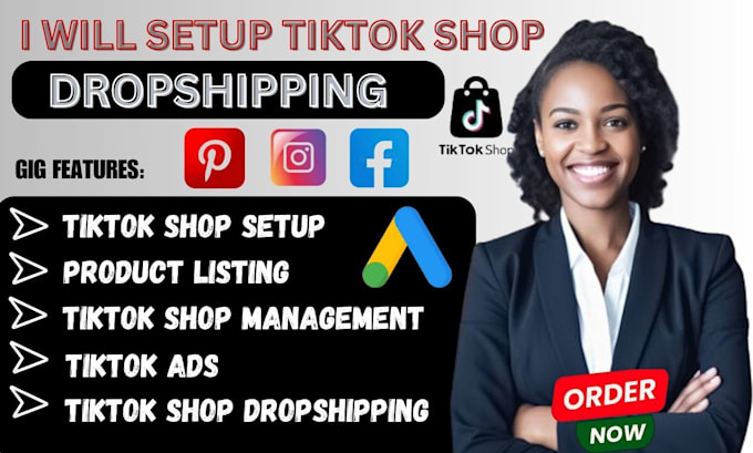 Gig Preview - Set up tiktok shop dropshipping with product hunting,listing, and automation