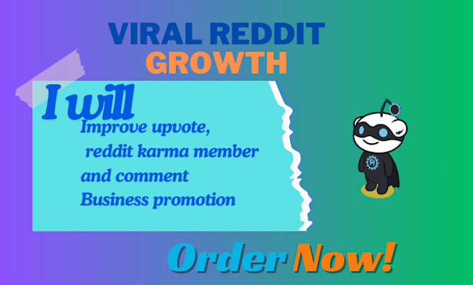 Gig Preview - Grow organically reddit upvotes, karma, comment karma and promotion and members