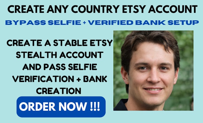 Gig Preview - Setup seller account for any country verified bank setup etsy selfie and listing