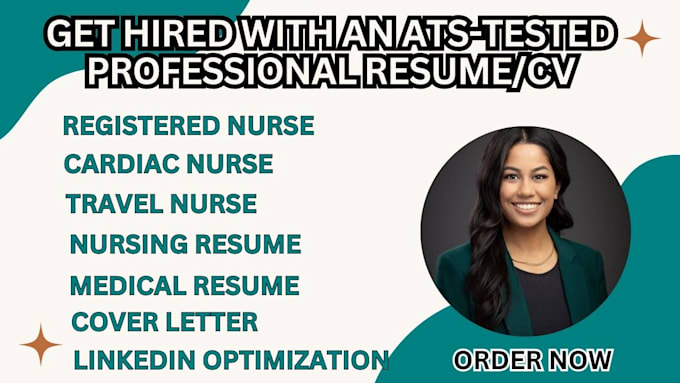 Gig Preview - Write registered nurse resume, cardiac nurse, travel nurse, nursing resume