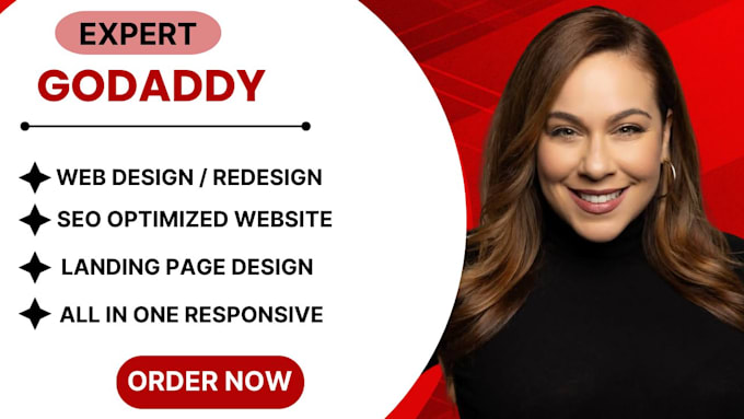 Gig Preview - Design or redesign godaddy develop godaddy business website