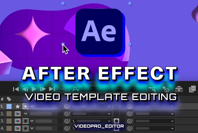 Gig Preview - Provide professional after effects template editing