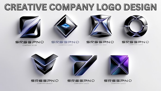 Gig Preview - Design 3d modern business logo for your brand or company, redesign, badge