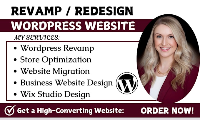 Bestseller - revamp wordpress business website redesign wix studio, duda, weebly website