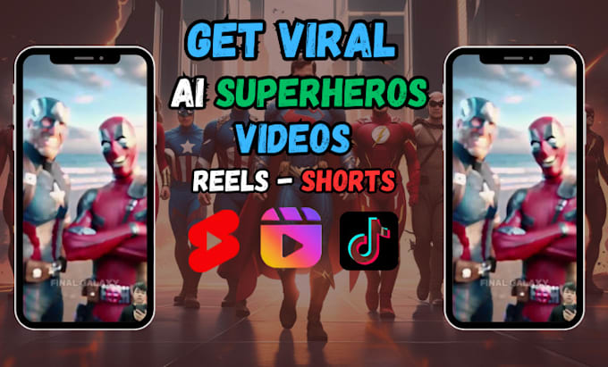 Gig Preview - Create stunning ai superheroes videos, joker spiderman, batman, superman ironman