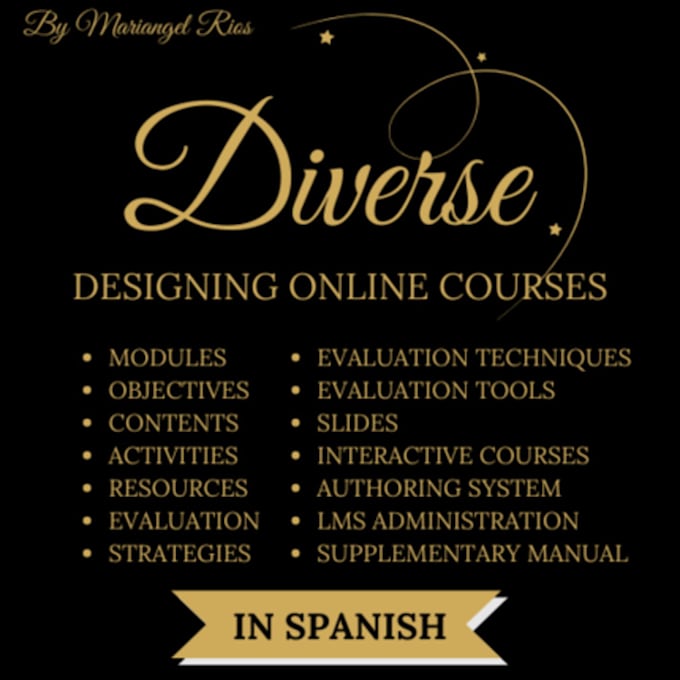 Gig Preview - Be your course designer in spanish