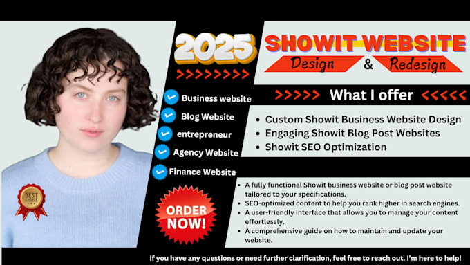 Gig Preview - Build showit business website, build showit blog post website, showit SEO